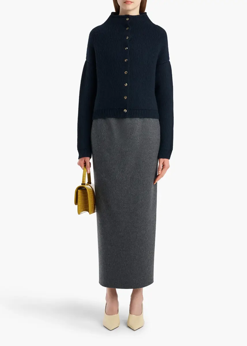 Khaite Marjorie Cardigan In Deep Navy | Thumbnail 2 Khaite Marjorie Cardigan In Deep Navy | Thumbnail 2
