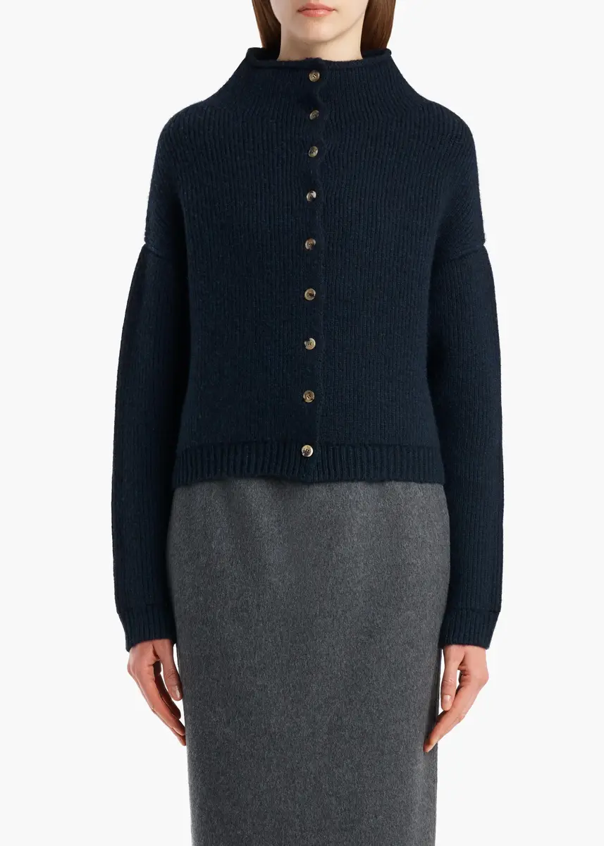 Khaite Marjorie Cardigan In Deep Navy | Thumbnail 3 Khaite Marjorie Cardigan In Deep Navy | Thumbnail 3
