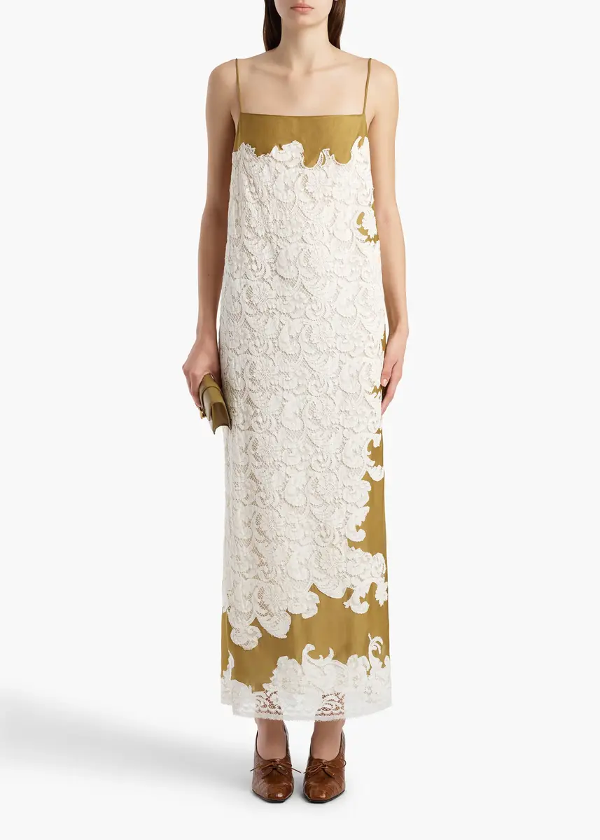 Khaite Nevis Dress In Bronze | Thumbnail 2 Khaite Nevis Dress In Bronze | Thumbnail 2