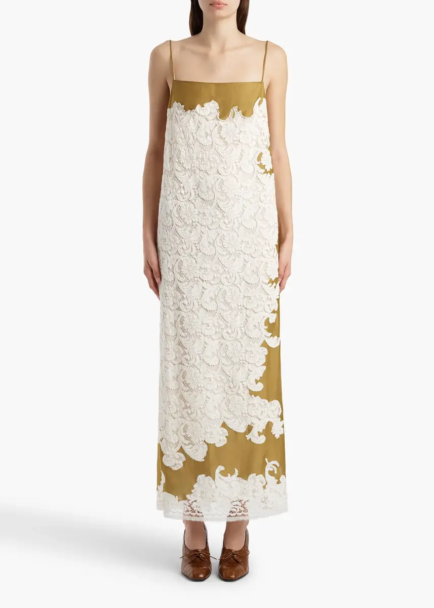 Khaite Nevis Dress In Bronze | Thumbnail 3 Khaite Nevis Dress In Bronze | Thumbnail 3
