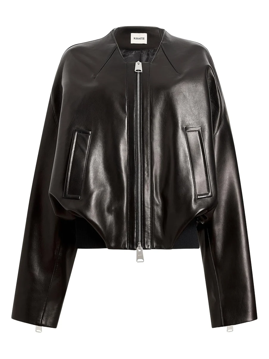 Khaite Hewit Jacket In Black Leather