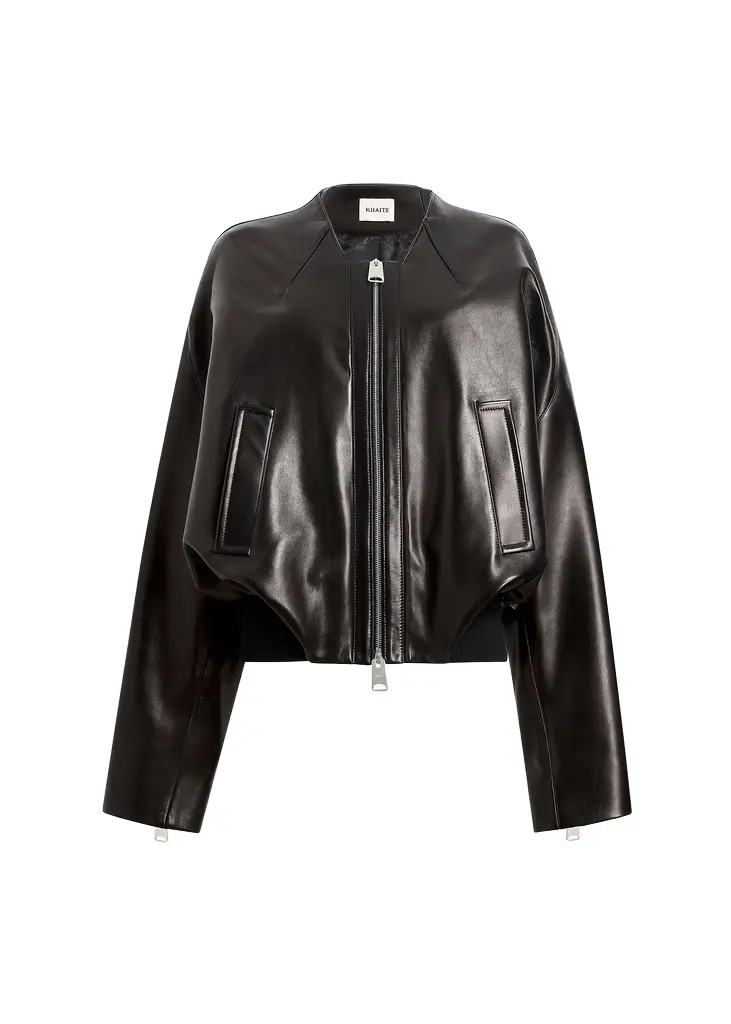 Khaite Hewit Jacket In Black Leather | Image 1 Khaite Hewit Jacket In Black Leather | Image 1