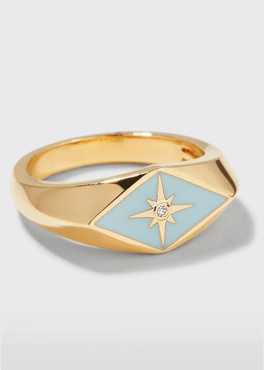 Sydney Evan Enamel Evil Eye Diamond Starburst Ring | Thumbnail 3 Sydney Evan Enamel Evil Eye Diamond Starburst Ring | Thumbnail 3