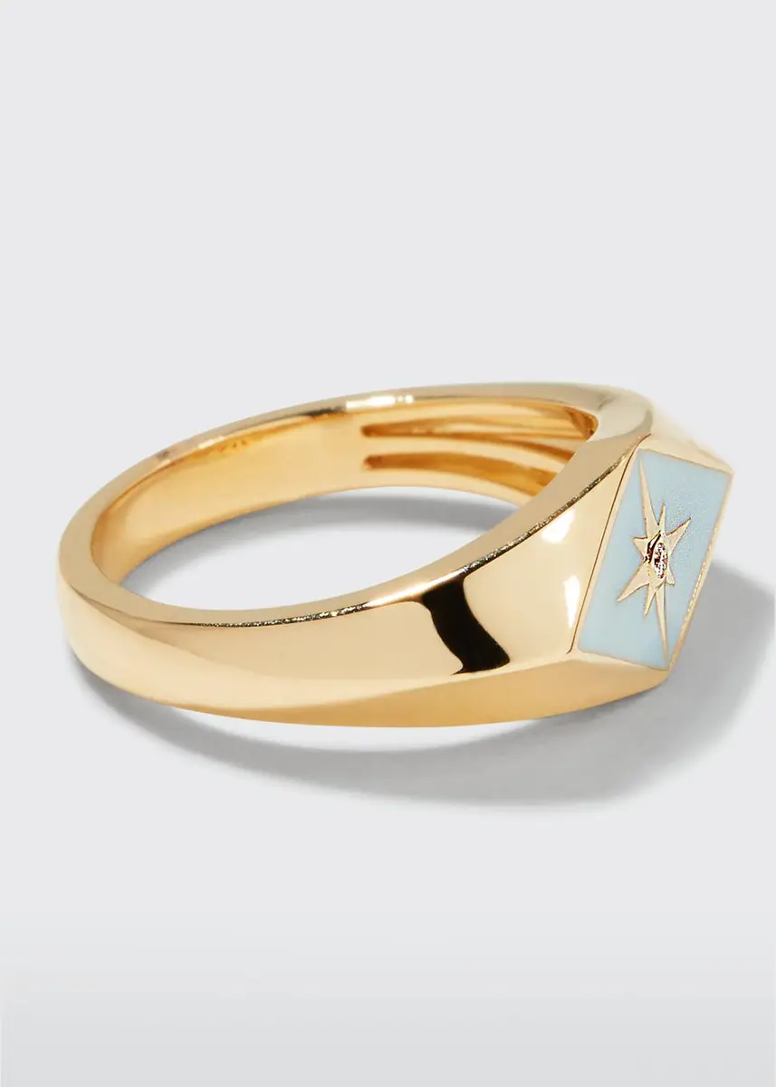 Sydney Evan Enamel Evil Eye Diamond Starburst Ring | Thumbnail 4 Sydney Evan Enamel Evil Eye Diamond Starburst Ring | Thumbnail 4