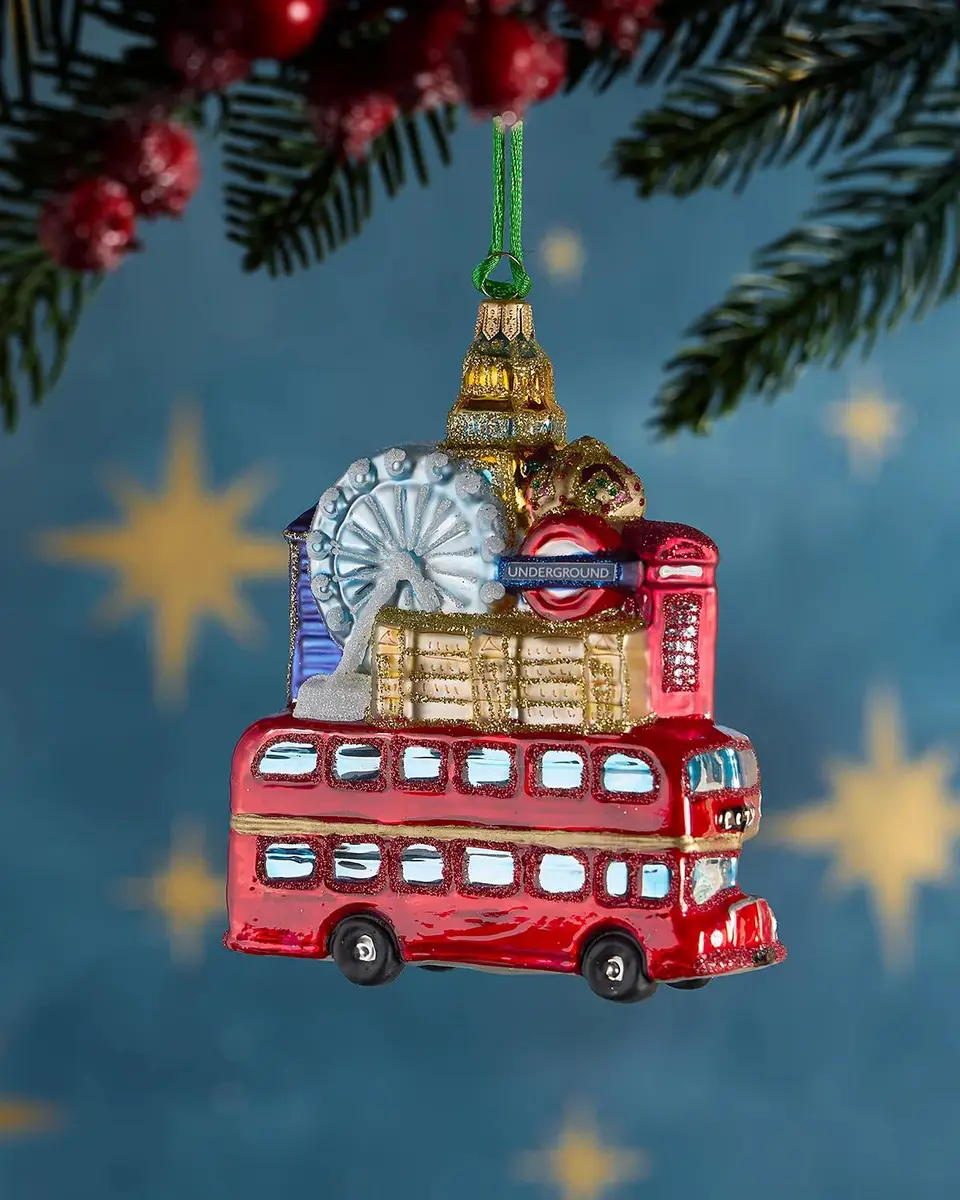 Exclusive London Double-Decker Bus Christmas Ornament | Thumbnail 2 Exclusive London Double-Decker Bus Christmas Ornament | Thumbnail 2