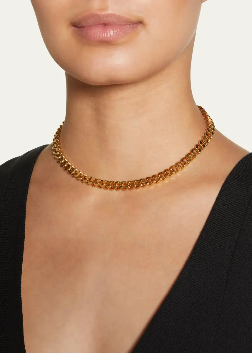 Saint Laurent Medium Curb Chain Necklace | Thumbnail 2 Saint Laurent Medium Curb Chain Necklace | Thumbnail 2