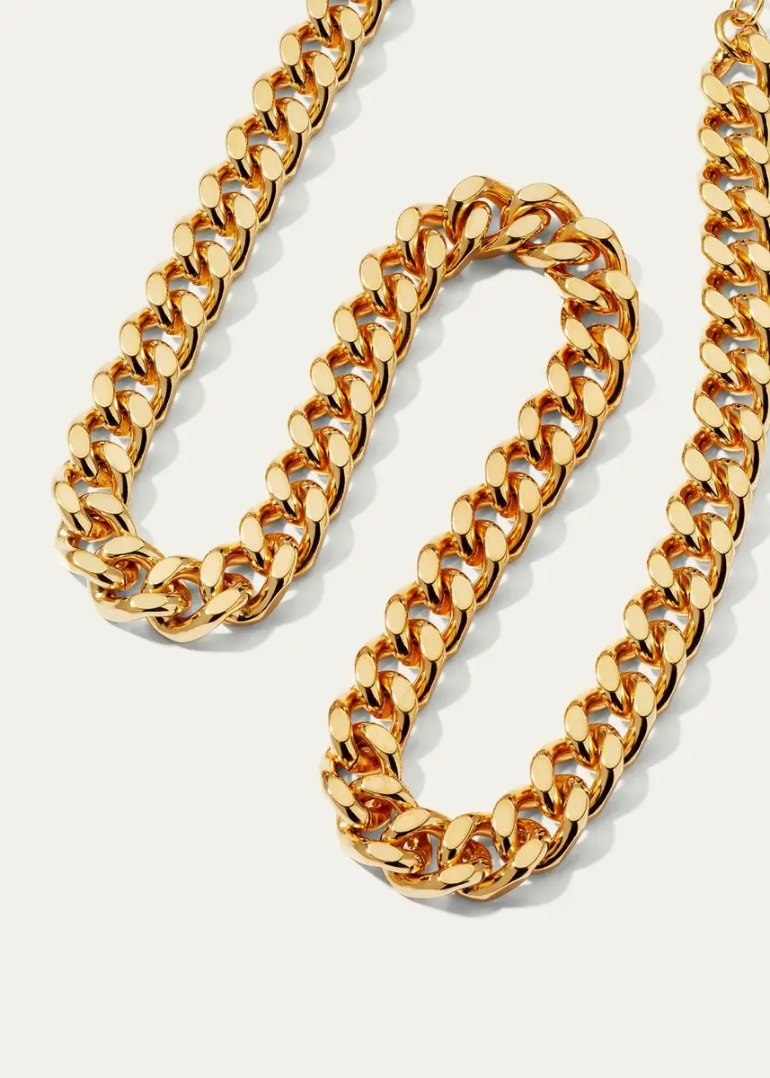 Saint Laurent Medium Curb Chain Necklace | Thumbnail 3 Saint Laurent Medium Curb Chain Necklace | Thumbnail 3