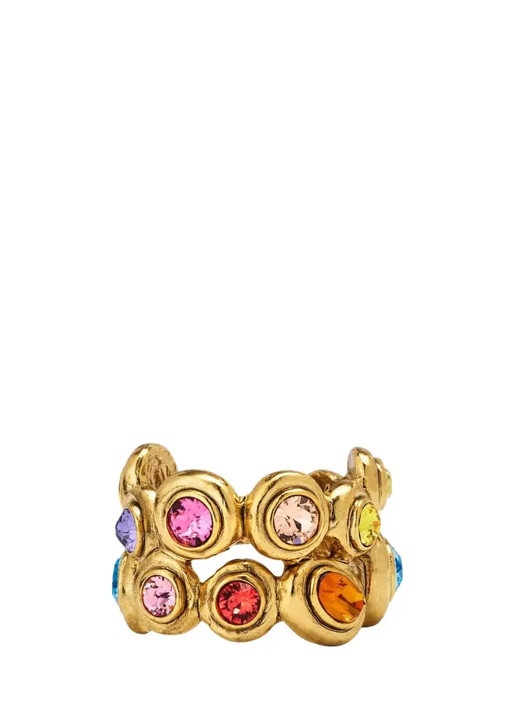 Oscar de la Renta Crystal Gumdrop Double Ring | Image 1 Oscar de la Renta Crystal Gumdrop Double Ring | Image 1