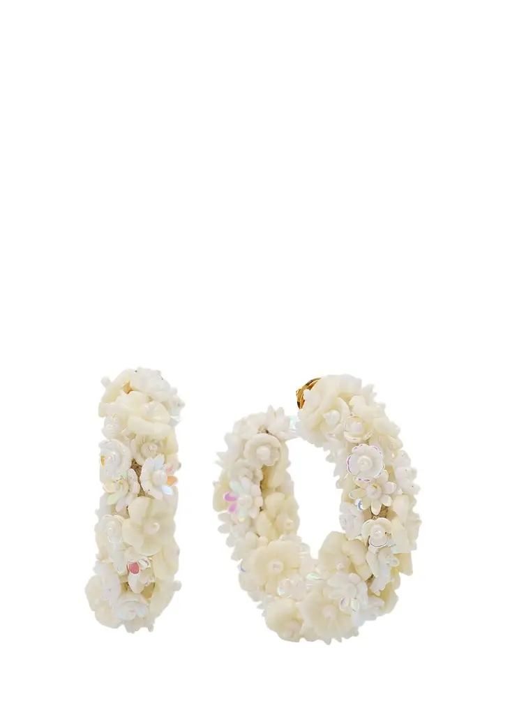 Oscar de la Renta Baby Flower Hoop Earrings