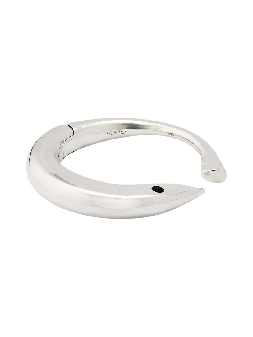 Bottega Veneta Sterling Silver Hinge Bracelet