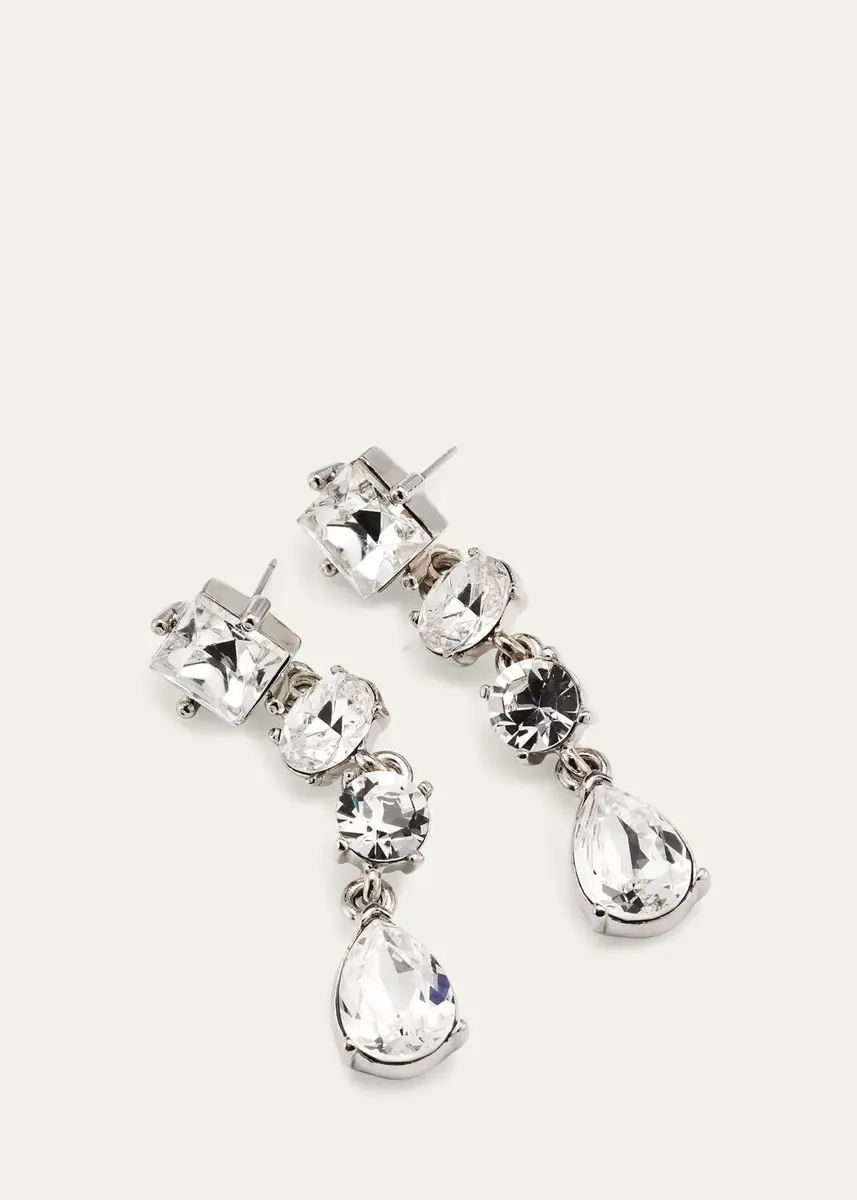 Oscar de la Renta Emma Multi-Cut Crystal Earrings | Thumbnail 3