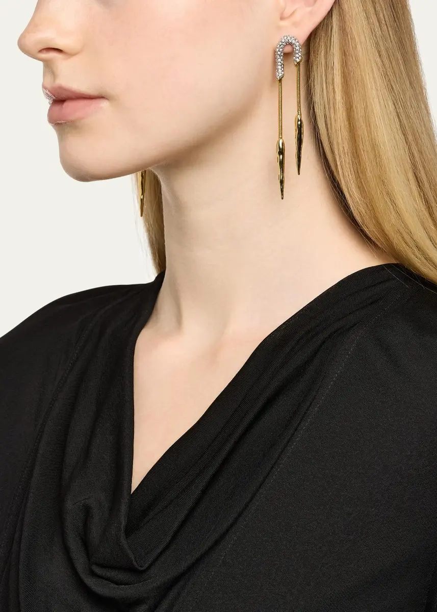 ALEXIS BITTAR Solanales Crystal Chained Spear Earrings | Thumbnail 2 ALEXIS BITTAR Solanales Crystal Chained Spear Earrings | Thumbnail 2