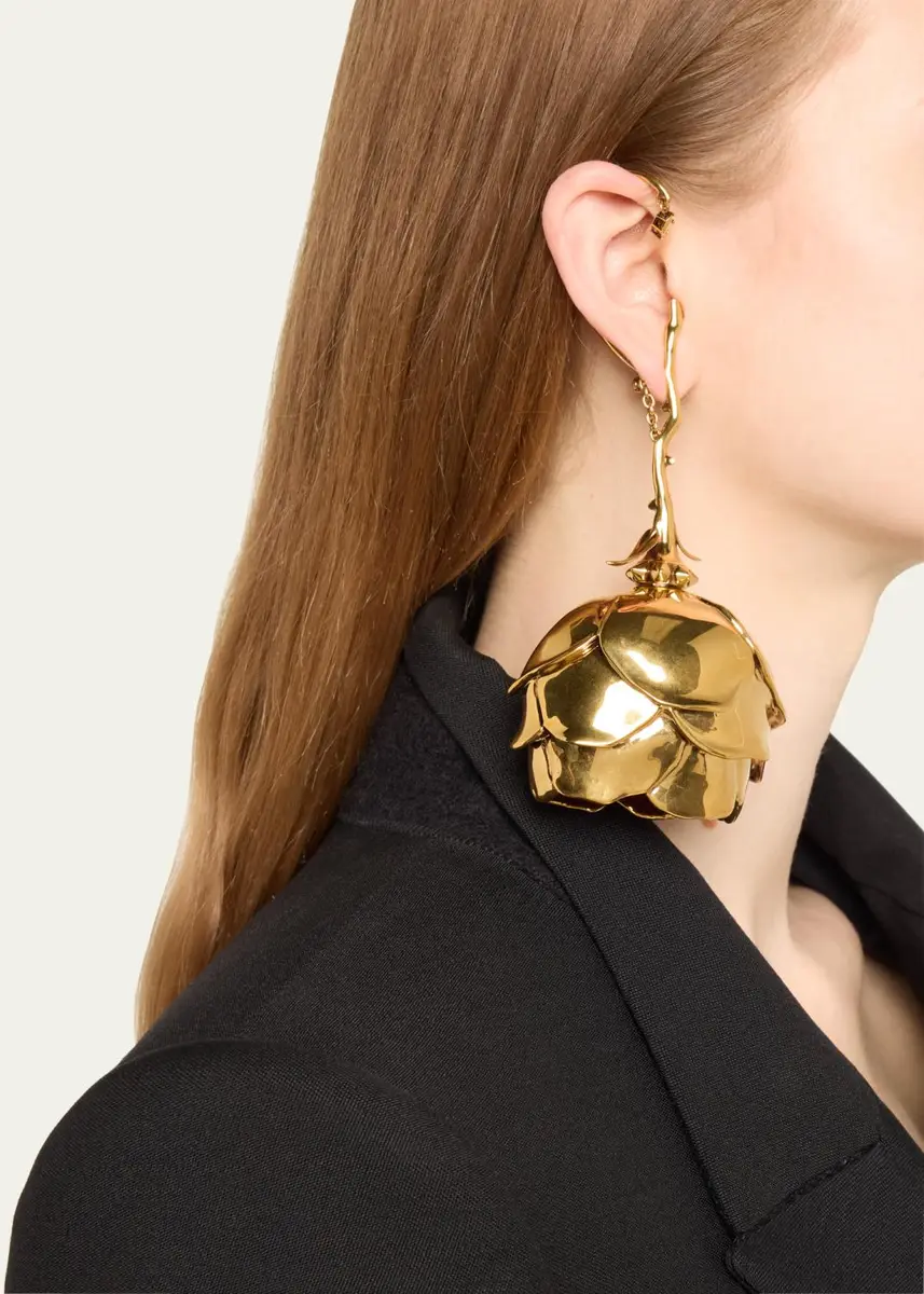 Alexander McQueen Tudor Rose Earring | Thumbnail 2 Alexander McQueen Tudor Rose Earring | Thumbnail 2