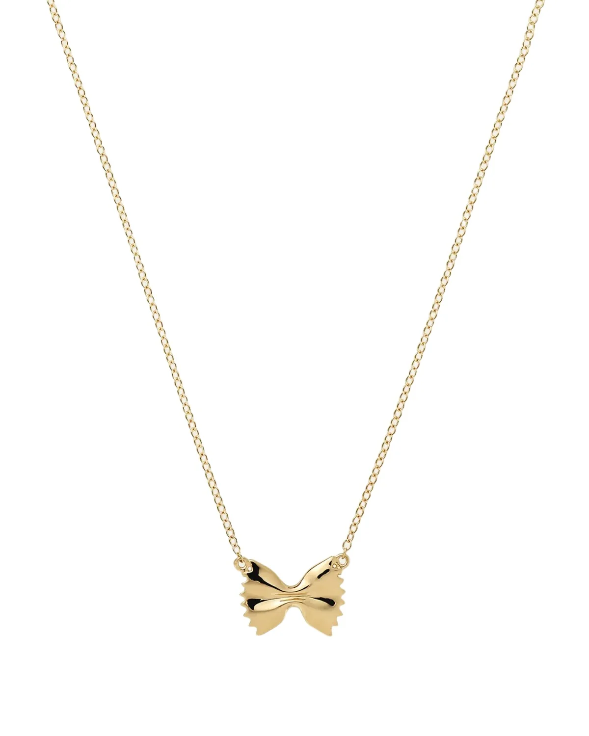 Alison Lou 14K Yellow Gold Bowtie Pasta Station Necklace