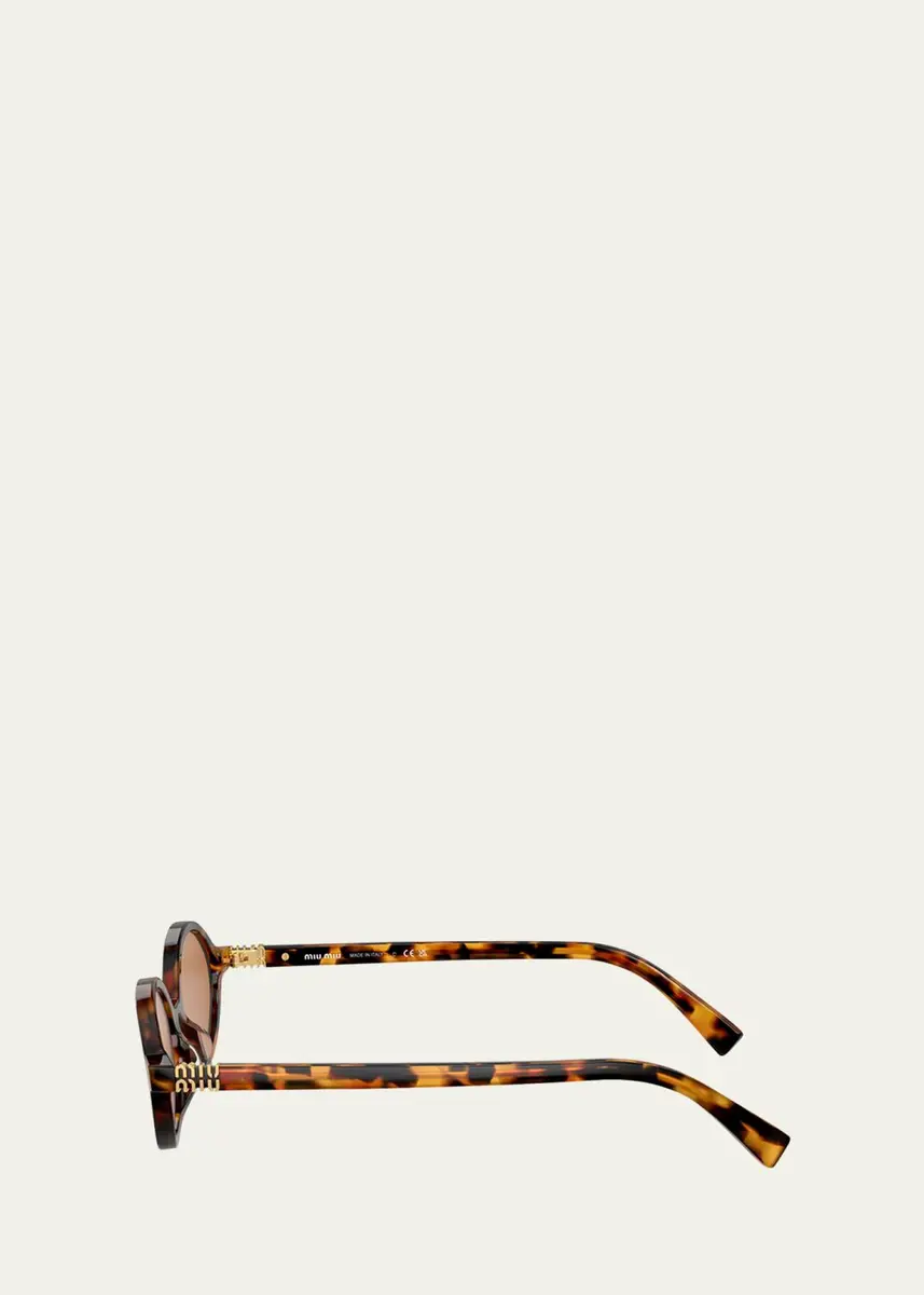Miu Miu Acetate Oval Sunglasses | Thumbnail 4