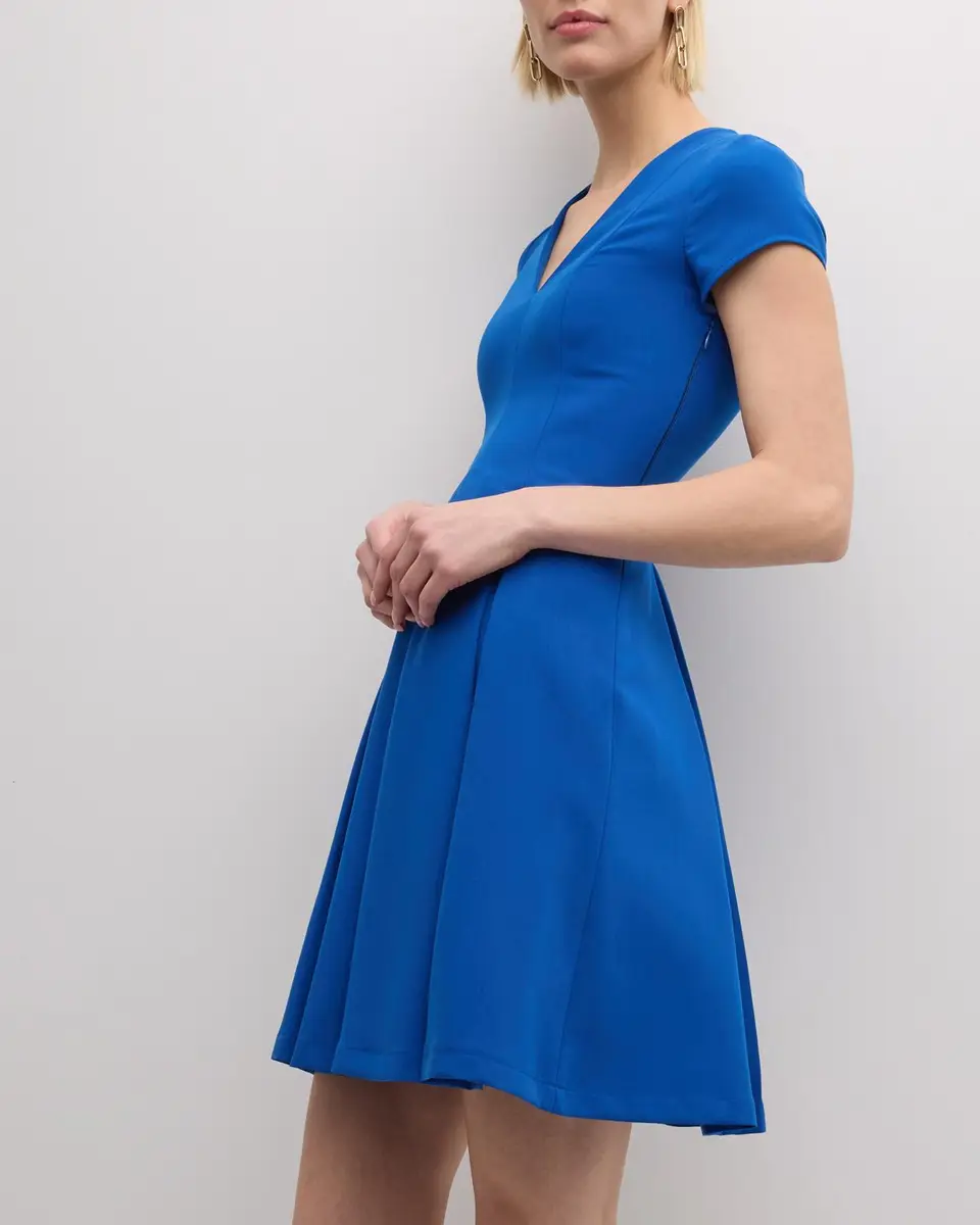 Emporio Armani Emma Pleated Fit-&-Flare Mini Dress | Thumbnail 7 Emporio Armani Emma Pleated Fit-&-Flare Mini Dress | Thumbnail 7