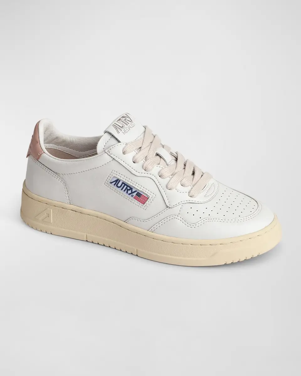 Autry Medalist Low-Top Bicolor Leather Sneakers | Thumbnail 2 Autry Medalist Low-Top Bicolor Leather Sneakers | Thumbnail 2