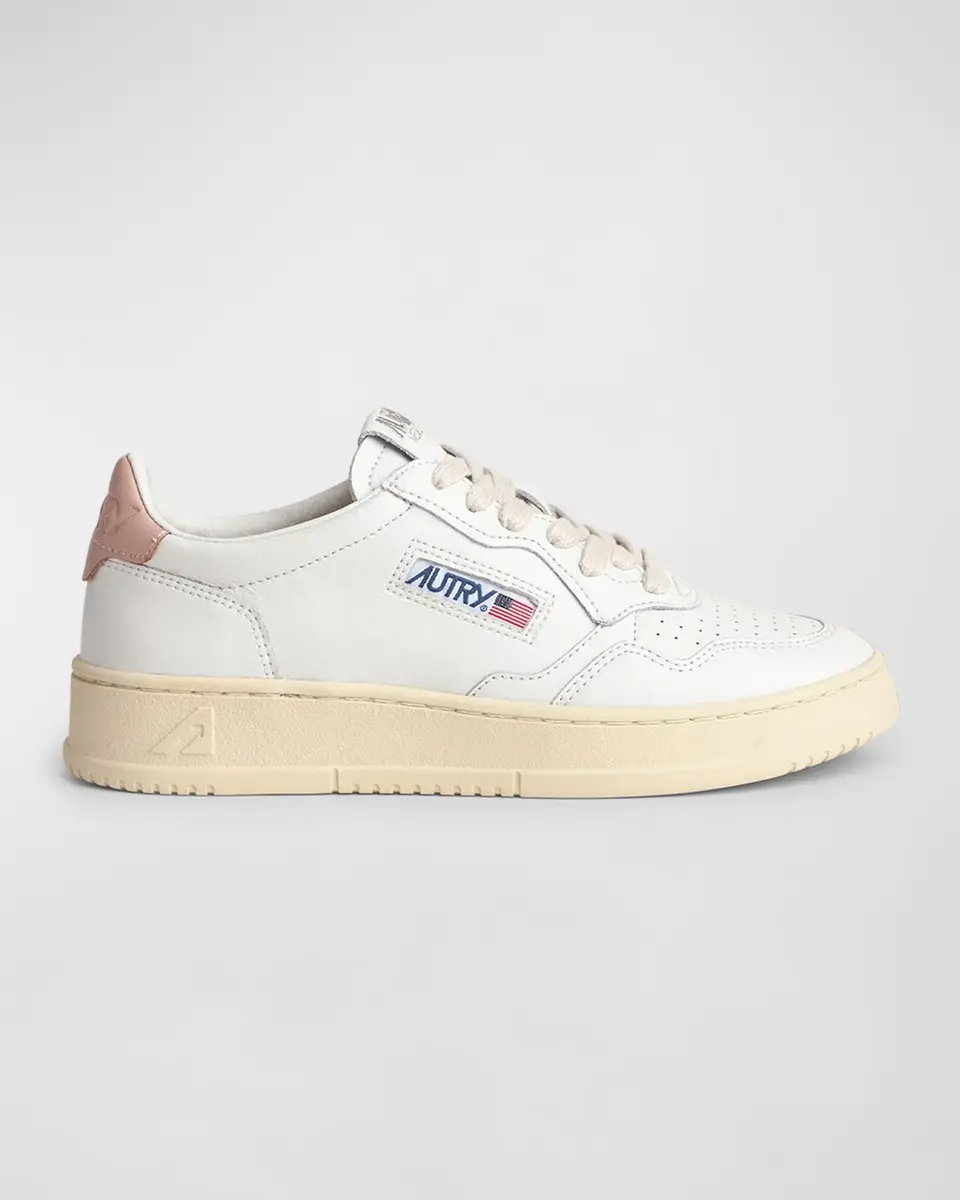 Autry Medalist Low-Top Bicolor Leather Sneakers | Thumbnail 4 Autry Medalist Low-Top Bicolor Leather Sneakers | Thumbnail 4