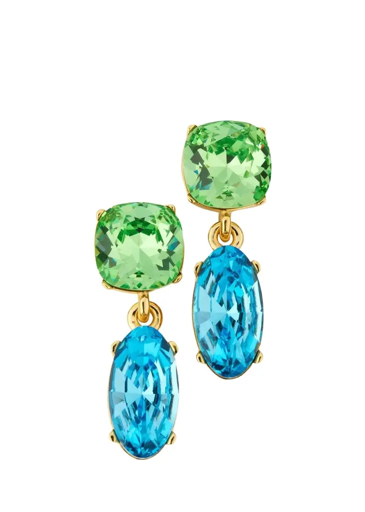 Oscar de la Renta Crystal Two-Drop Earrings | Image 1 Oscar de la Renta Crystal Two-Drop Earrings | Image 1