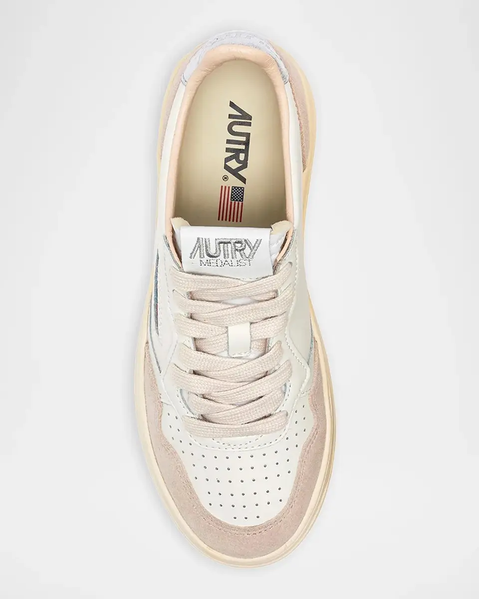 Autry Medalist Mixed Leather Low-Top Sneakers | Thumbnail 5 Autry Medalist Mixed Leather Low-Top Sneakers | Thumbnail 5