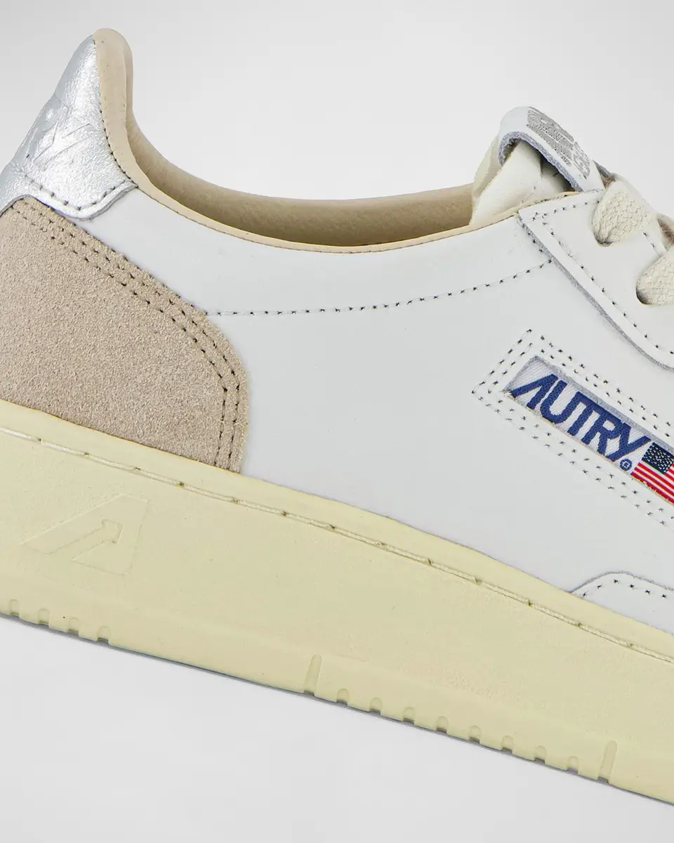 Autry Medalist Mixed Leather Low-Top Sneakers | Thumbnail 6 Autry Medalist Mixed Leather Low-Top Sneakers | Thumbnail 6