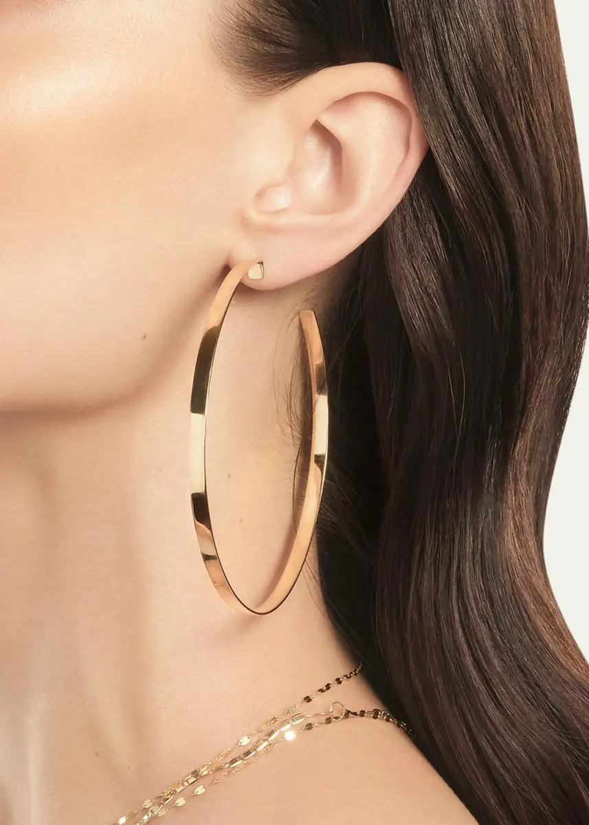 Lana 80mm Flat Vanity Hoop Earrings | Thumbnail 2 Lana 80mm Flat Vanity Hoop Earrings | Thumbnail 2