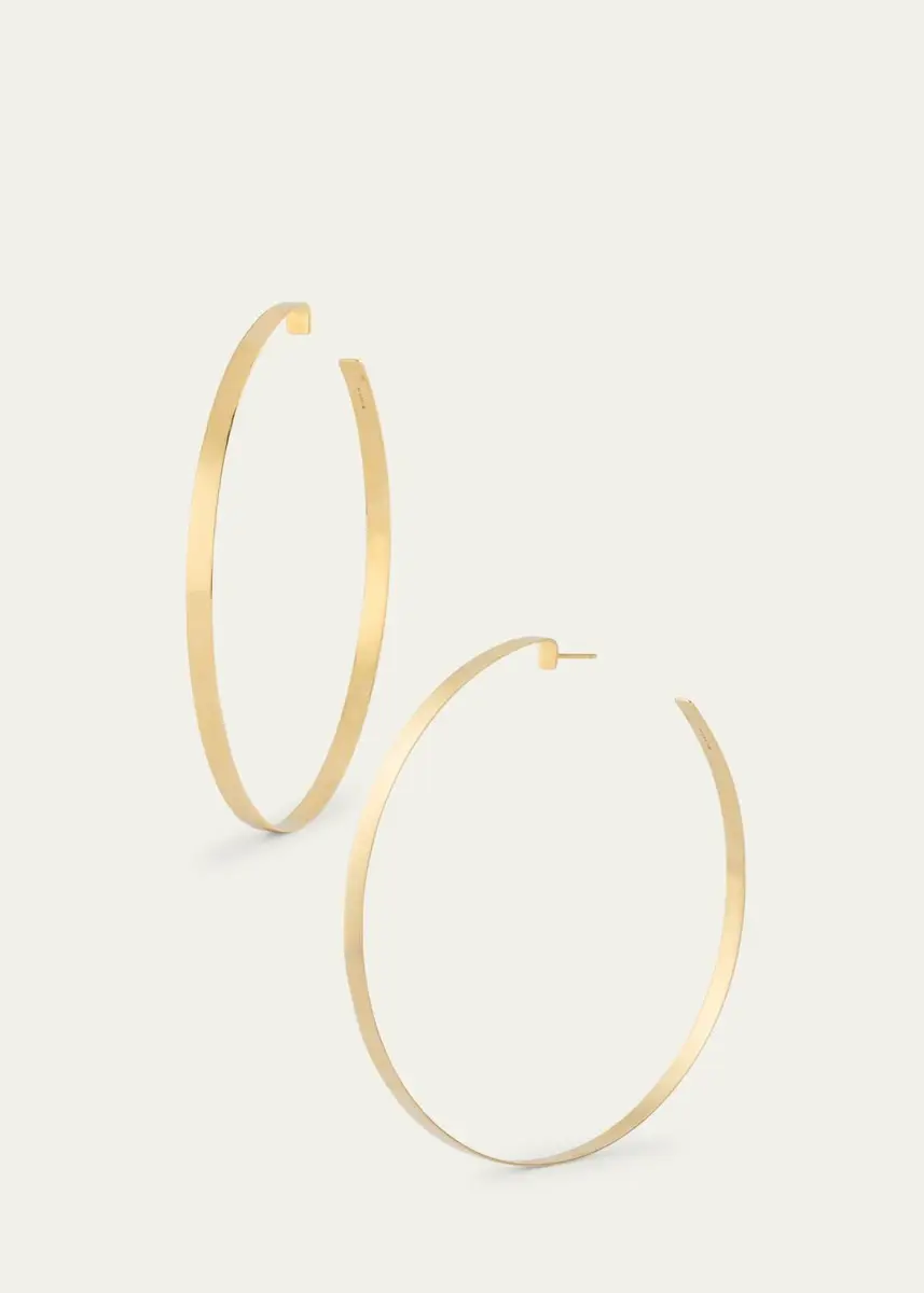 Lana 80mm Flat Vanity Hoop Earrings | Thumbnail 3 Lana 80mm Flat Vanity Hoop Earrings | Thumbnail 3