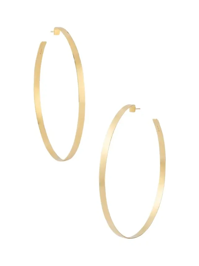 80mm Flat Vanity Hoop Earrings