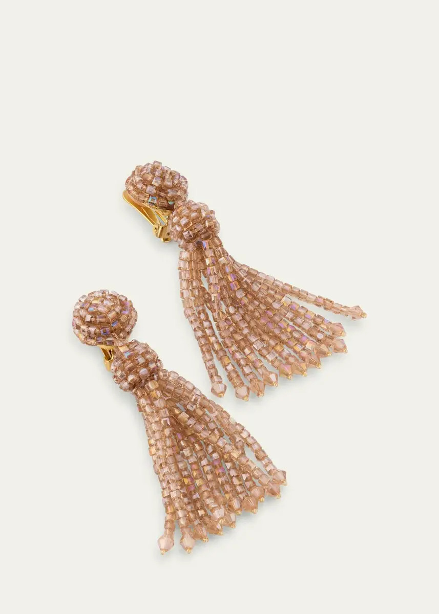 Oscar de la Renta Crystal Fringe Earrings | Thumbnail 3 Oscar de la Renta Crystal Fringe Earrings | Thumbnail 3