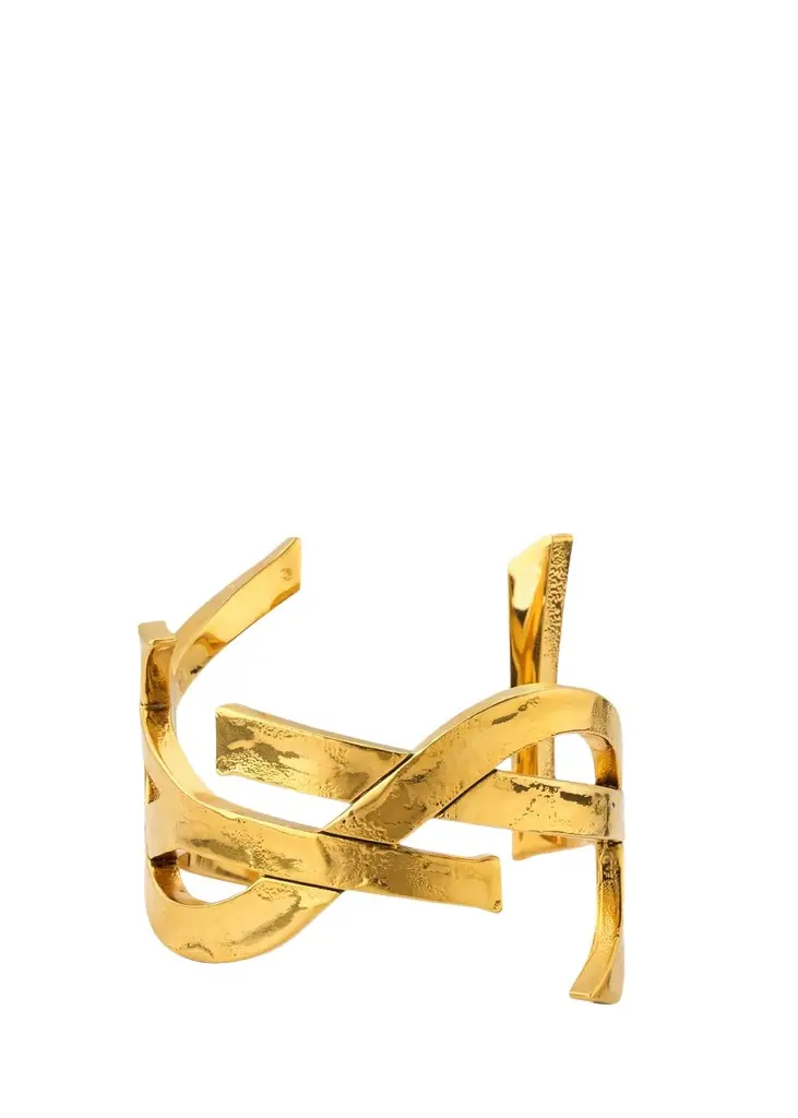 Saint Laurent YSL Raw Textured Cuff Bracelet | Image 1 Saint Laurent YSL Raw Textured Cuff Bracelet | Image 1