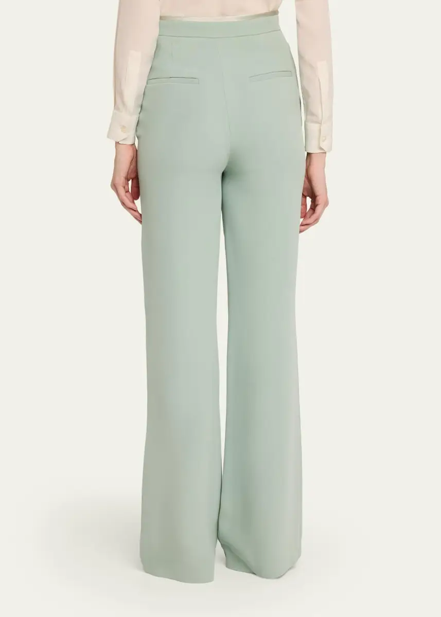 Valentino Garavani Silk Crepe Flare Trousers | Thumbnail 3 Valentino Garavani Silk Crepe Flare Trousers | Thumbnail 3