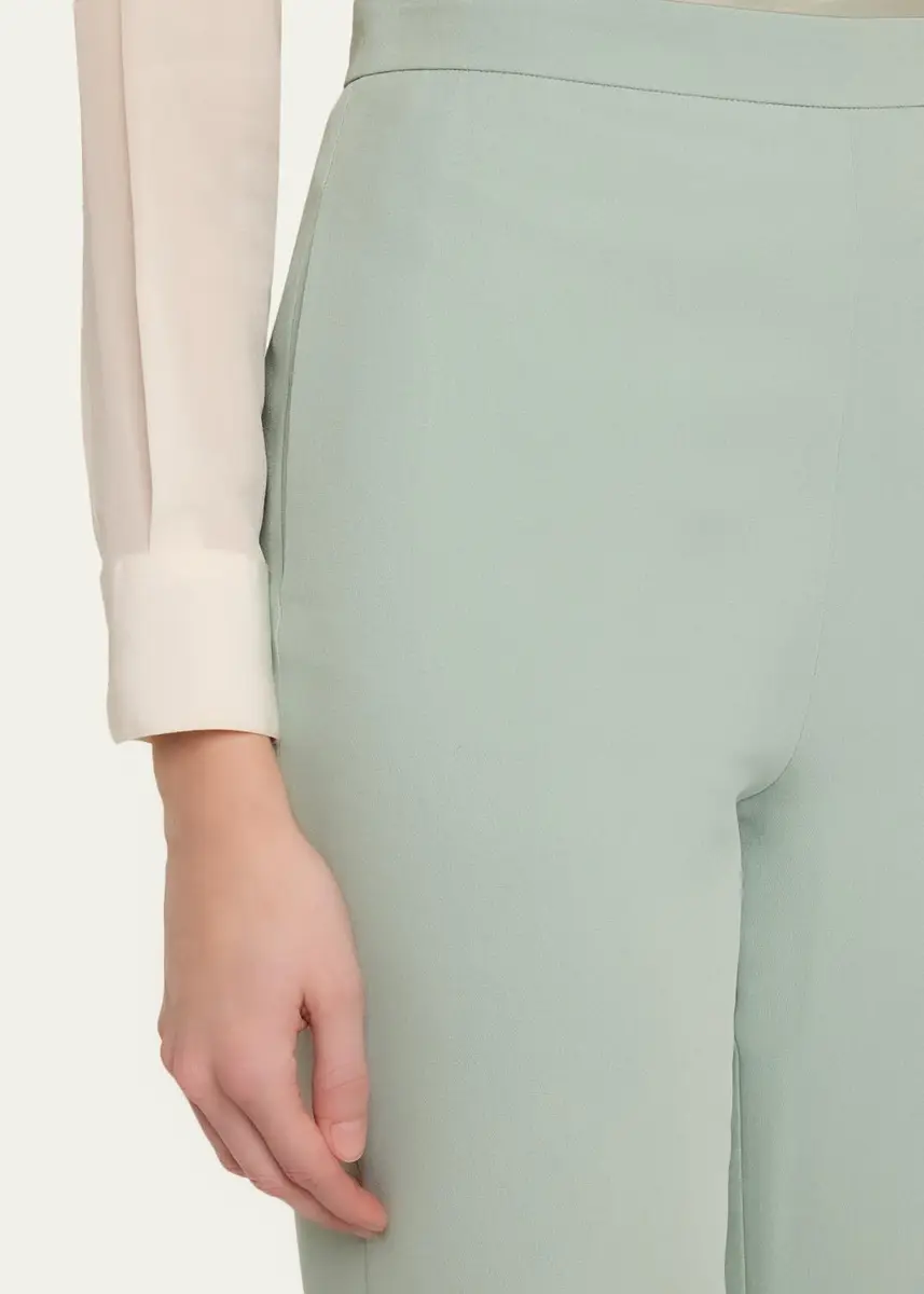 Valentino Garavani Silk Crepe Flare Trousers | Thumbnail 5 Valentino Garavani Silk Crepe Flare Trousers | Thumbnail 5