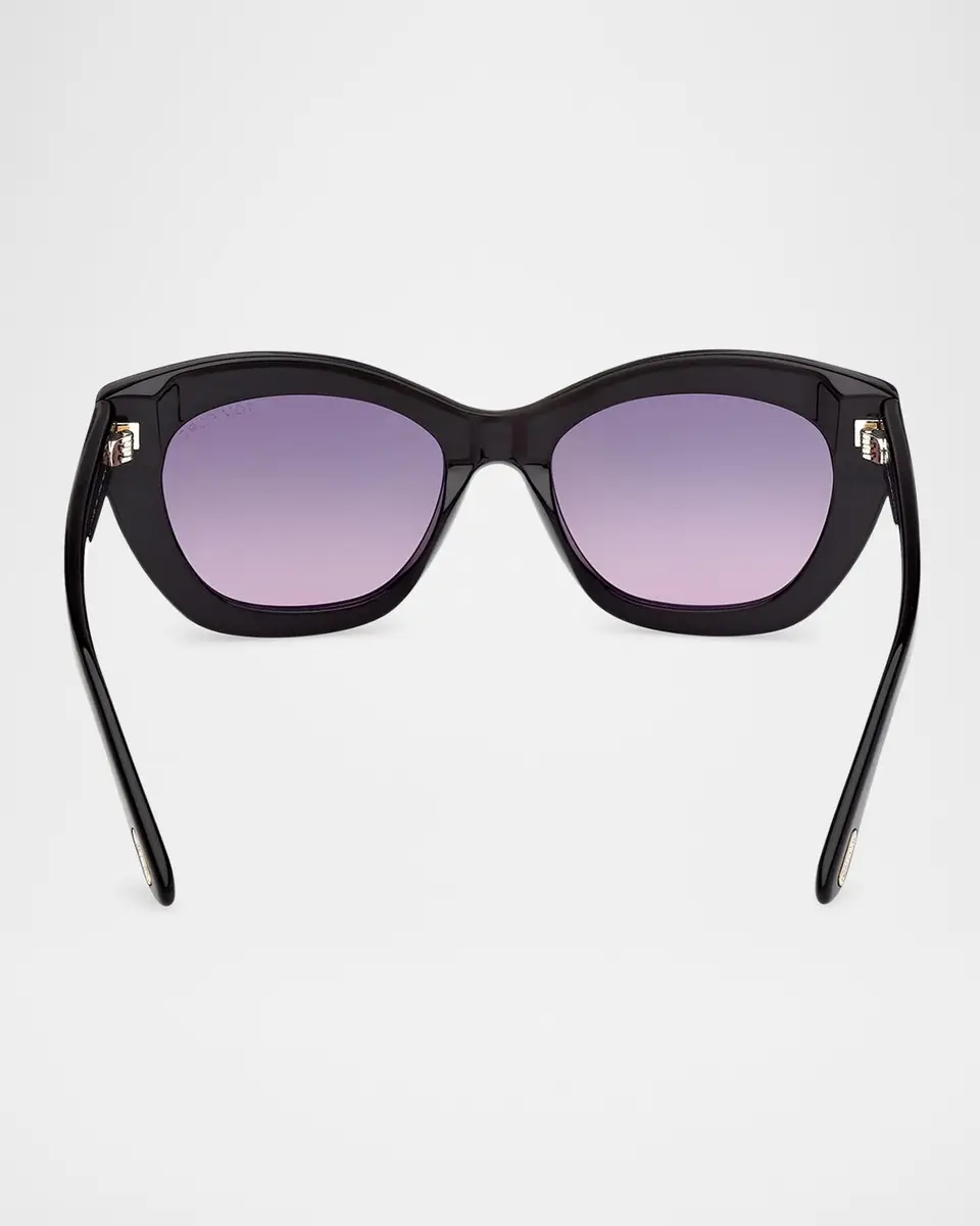 Tom Ford Linda-02 Polarized Acetate Cat-Eye Sunglasses | Thumbnail 5 Tom Ford Linda-02 Polarized Acetate Cat-Eye Sunglasses | Thumbnail 5