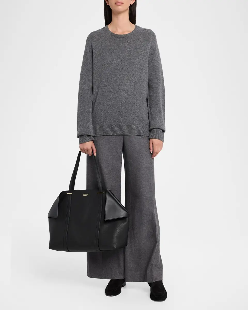 Ferragamo Folded Leather Tote Bag | Thumbnail 5 Ferragamo Folded Leather Tote Bag | Thumbnail 5