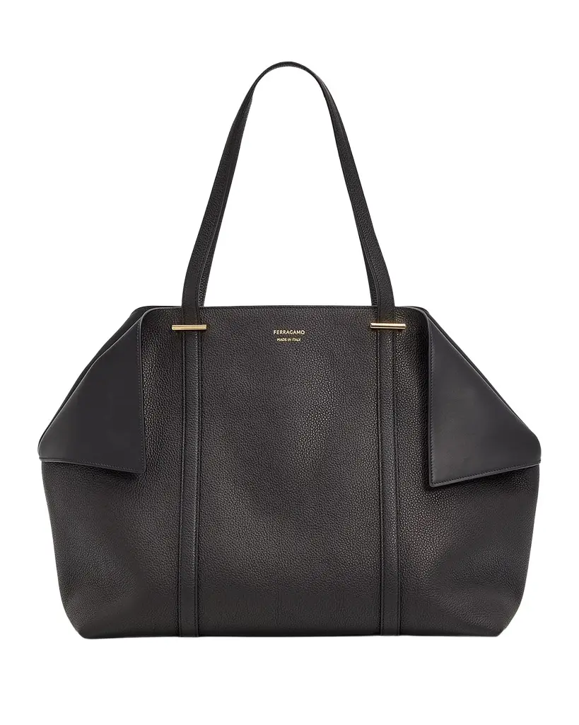 Ferragamo Folded Leather Tote Bag | Image 1 Ferragamo Folded Leather Tote Bag | Image 1
