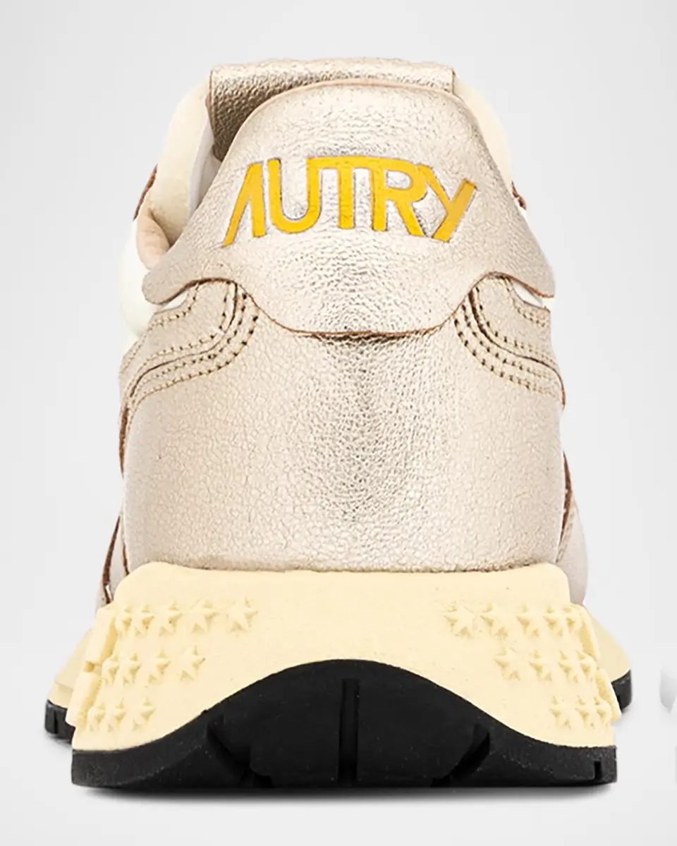 Autry Reelwind Metallic Leather Low-Top Sneakers | Thumbnail 5 Autry Reelwind Metallic Leather Low-Top Sneakers | Thumbnail 5