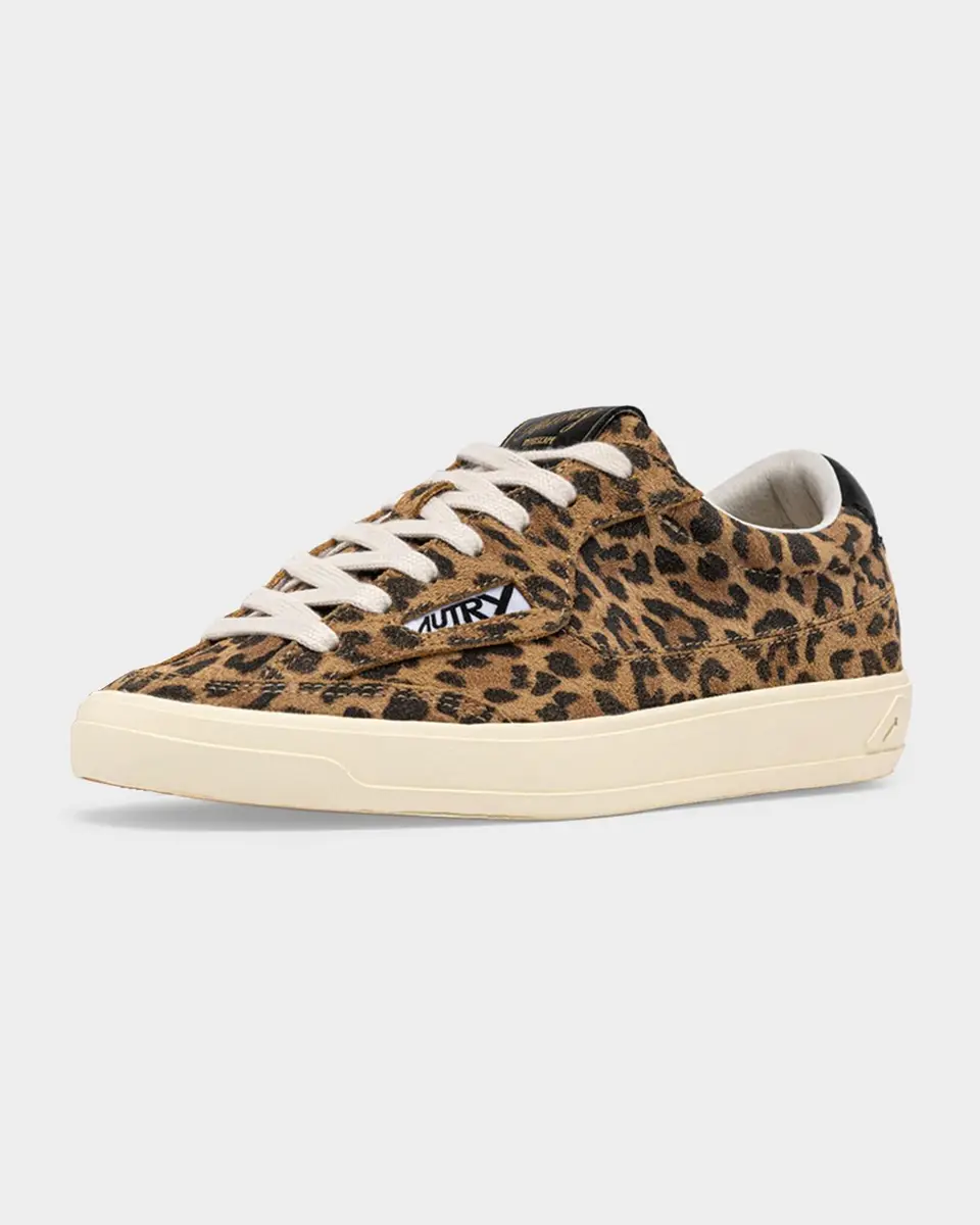 Autry Windscape Leopard Suede Low-Top Sneakers | Thumbnail 2