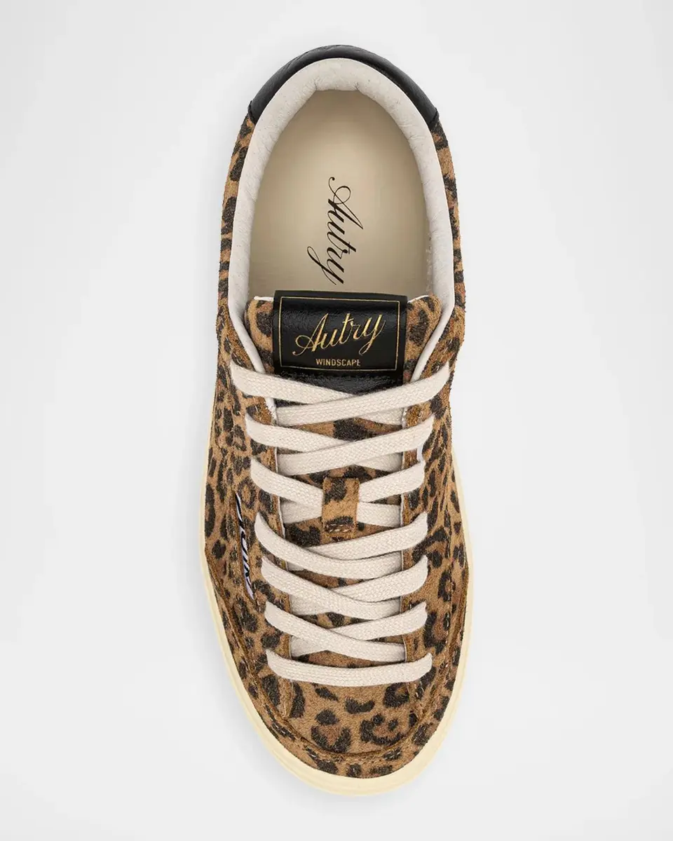 Autry Windscape Leopard Suede Low-Top Sneakers | Thumbnail 6