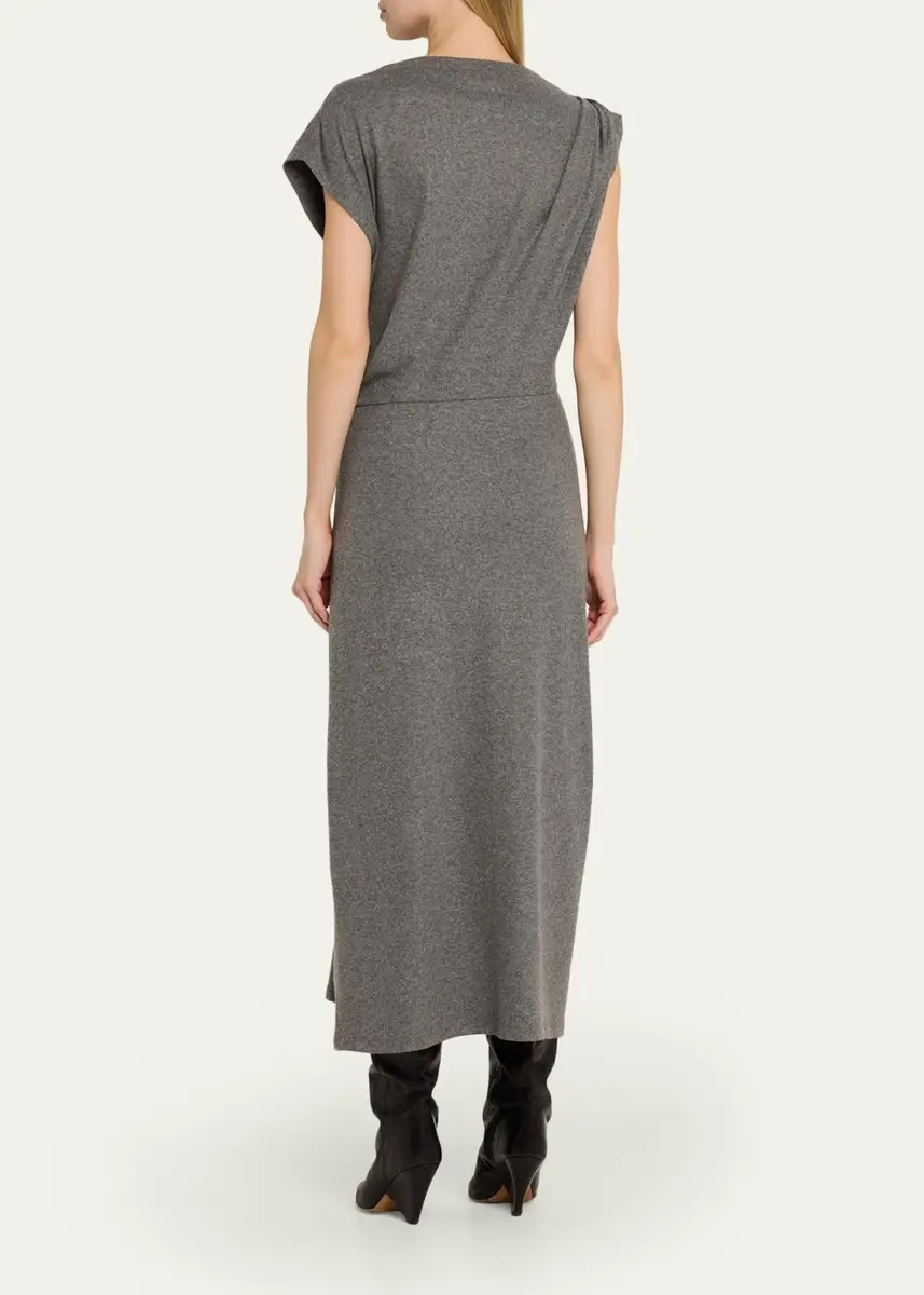Etoile Isabel Marant Naerys Asymmetric Knit Midi Dress | Thumbnail 3 Etoile Isabel Marant Naerys Asymmetric Knit Midi Dress | Thumbnail 3