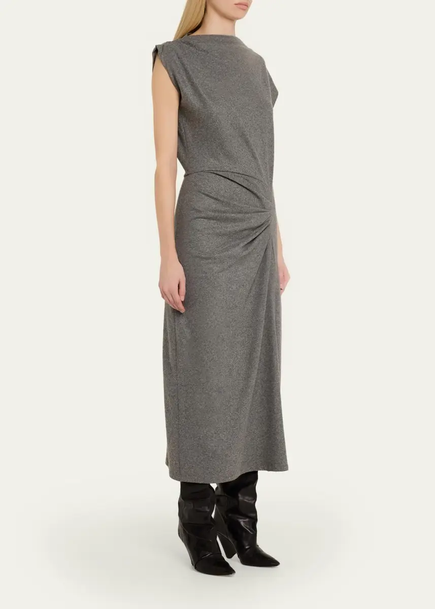 Etoile Isabel Marant Naerys Asymmetric Knit Midi Dress | Thumbnail 4 Etoile Isabel Marant Naerys Asymmetric Knit Midi Dress | Thumbnail 4