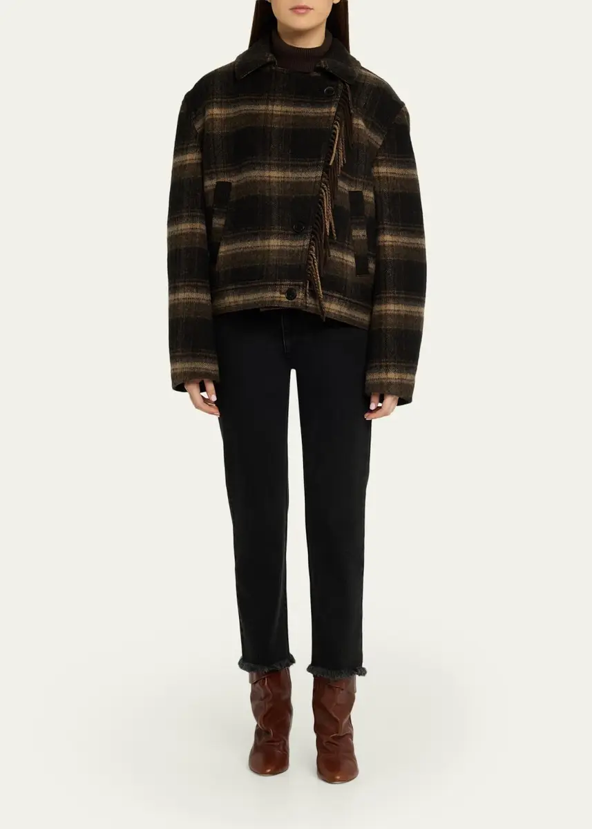 Etoile Isabel Marant Galeane Plaid Wool Crop Jacket | Thumbnail 2 Etoile Isabel Marant Galeane Plaid Wool Crop Jacket | Thumbnail 2