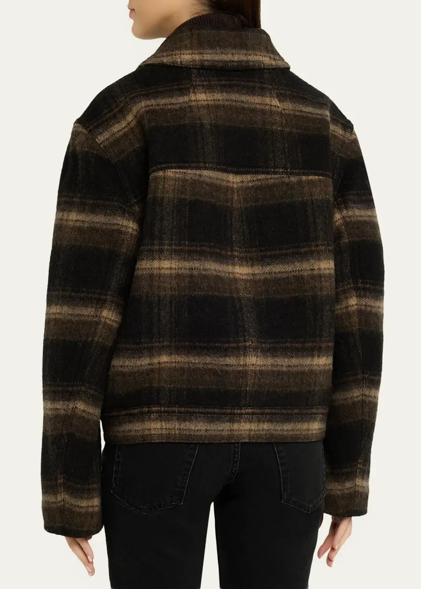Etoile Isabel Marant Galeane Plaid Wool Crop Jacket | Thumbnail 3 Etoile Isabel Marant Galeane Plaid Wool Crop Jacket | Thumbnail 3