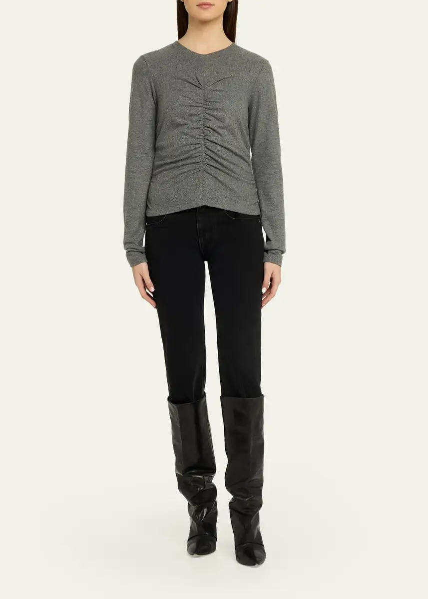 Etoile Isabel Marant Delsea Ruched Long-Sleeve Top | Thumbnail 2 Etoile Isabel Marant Delsea Ruched Long-Sleeve Top | Thumbnail 2