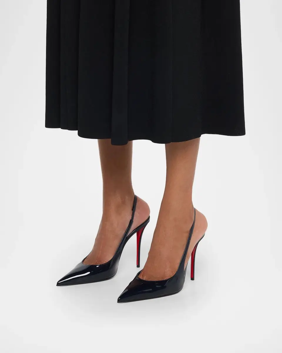 Christian Louboutin 100mm Miss Z Patent Leather Slingback Pumps | Thumbnail 2 Christian Louboutin 100mm Miss Z Patent Leather Slingback Pumps | Thumbnail 2