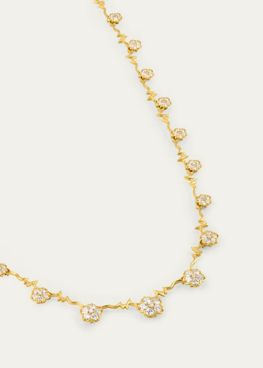 Paul Morelli 18K Yellow Gold Small Wild Child Necklace with Diamonds, 17"L | Thumbnail 3