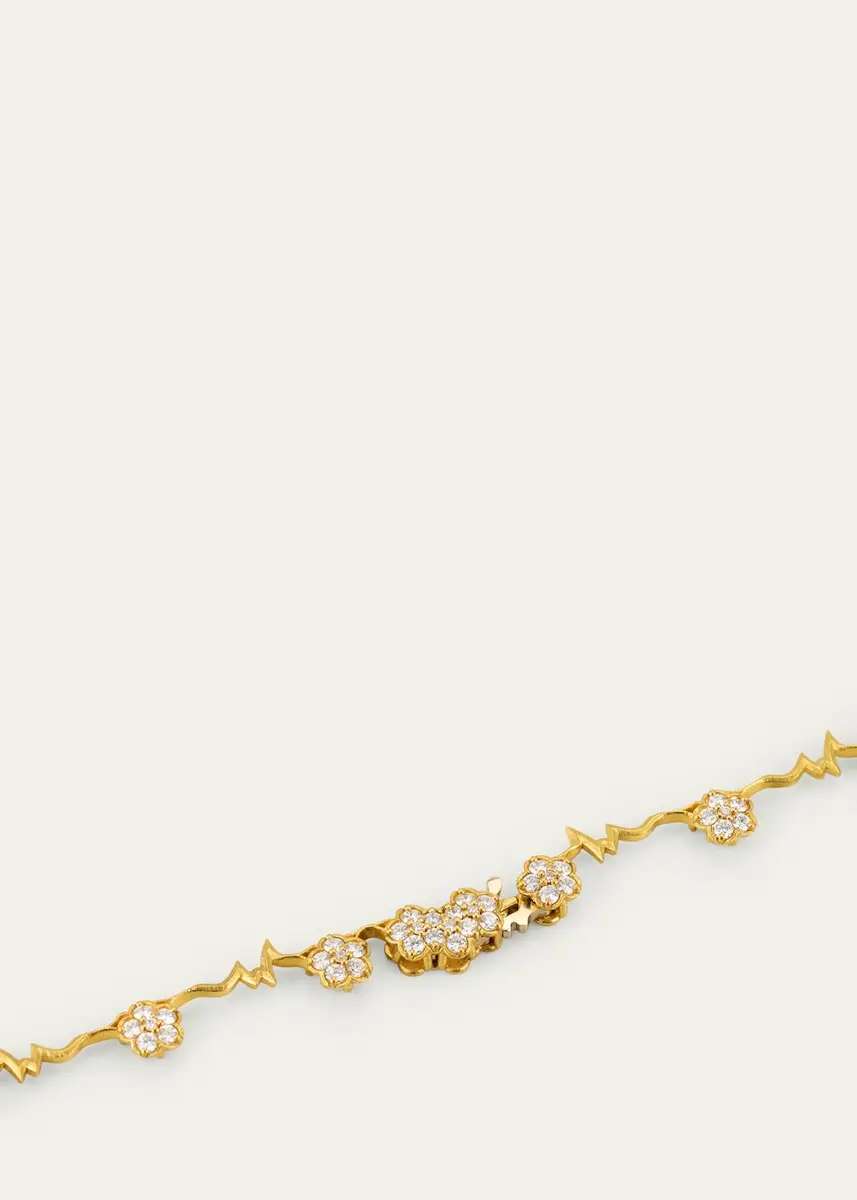 Paul Morelli 18K Yellow Gold Small Wild Child Necklace with Diamonds, 17"L | Thumbnail 4