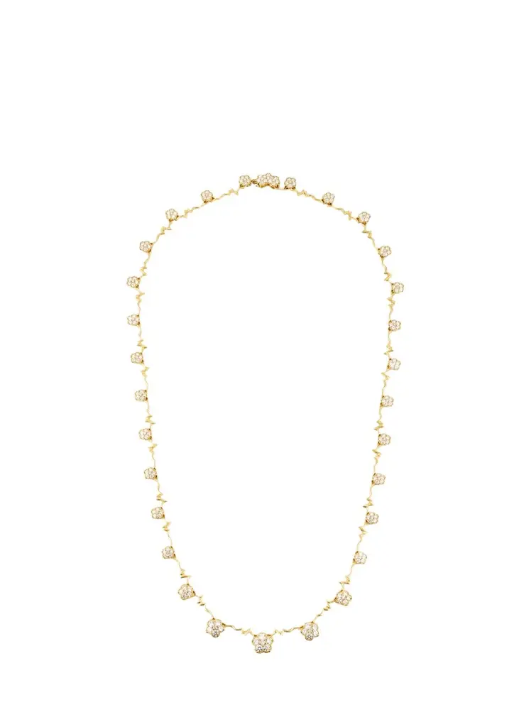 Paul Morelli 18K Yellow Gold Small Wild Child Necklace with Diamonds, 17"L