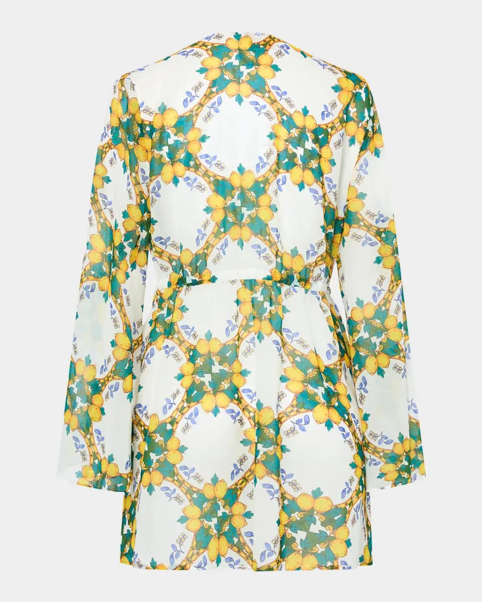 Milly Jessie Lemon Tile Mini Coverup | Thumbnail 3 Milly Jessie Lemon Tile Mini Coverup | Thumbnail 3