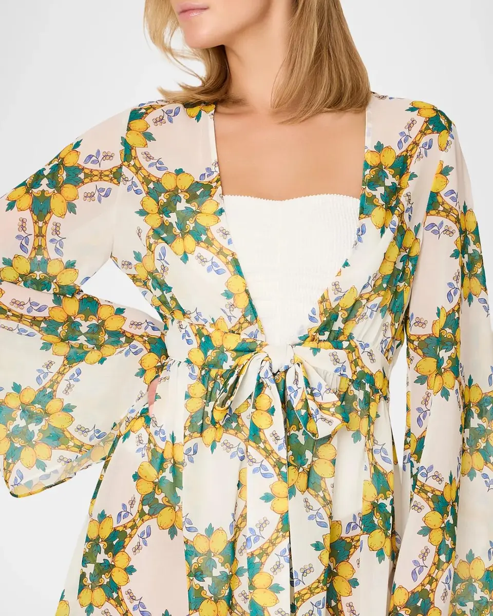 Milly Jessie Lemon Tile Mini Coverup | Thumbnail 5 Milly Jessie Lemon Tile Mini Coverup | Thumbnail 5