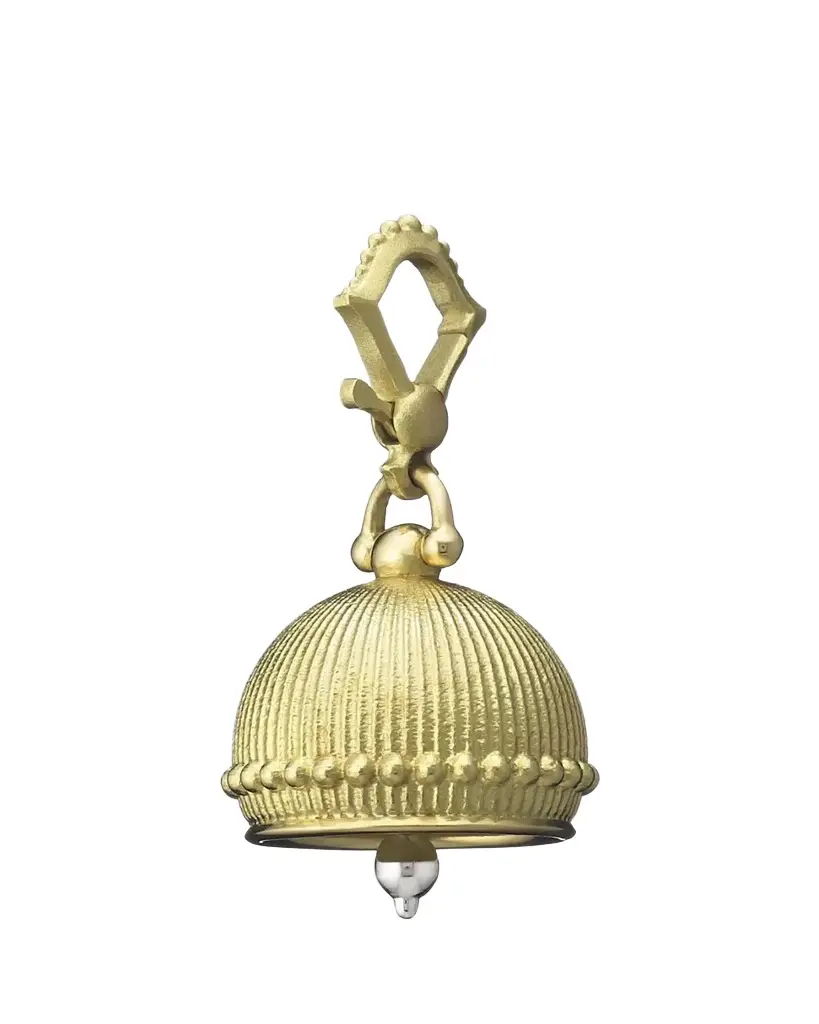 18k Ridged Meditation Bell Pendant, 16mm 18k Ridged Meditation Bell Pendant, 16mm